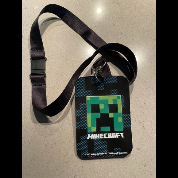 Minecraft ID Badge Lanyard Black - Picture 1 of 3